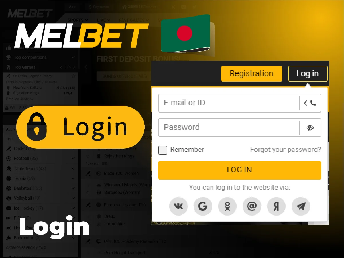 Melbet login